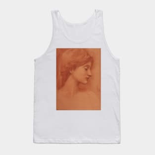 Study of a Female Head by Edward Burne-Jones Tank Top